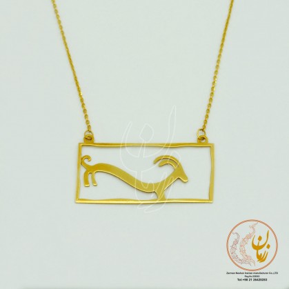 گردنبند طلا - طرح نقوش سفال ایران باستان-ZMM0835